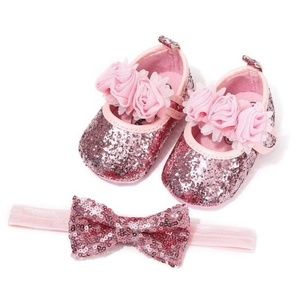 Pink Hair Bow and Ballet Flats Newborn